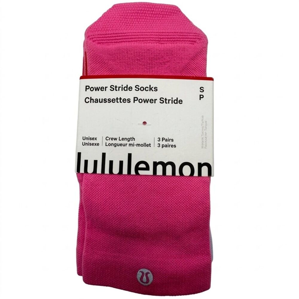 Lululemon Unisex Chaussettes Socks 3 Pack RAPI/SHVL/RVSD Size S